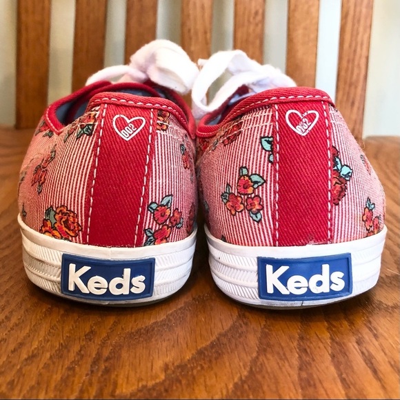 ๐ 6/$60, 60. KEDS x Taylor Swift, Floral Print, Canvas Sneakers, Size 8.5 - Picture 6 of 10